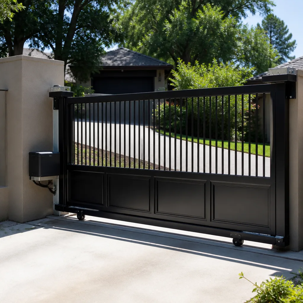 Sliding driveway gates